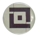 button depicting the booklet art for the nine inch nails song 'echoplex'